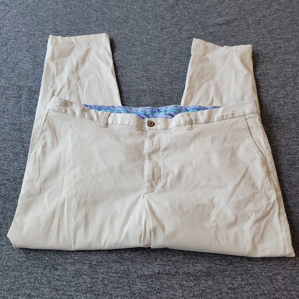 Tommy Bahama Boracay Pants Men's 44x30 White Chino Preppy Golf Beach Coastal